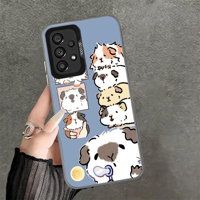 

Cartoon Cute Hamster Shockproof Phone Case for Samsung A17 A16 A15 A14 A37 A57 A36 A56 A26 A35 A55 A25 A34 A54 A24 A13 A23 A33 A Samsung A56