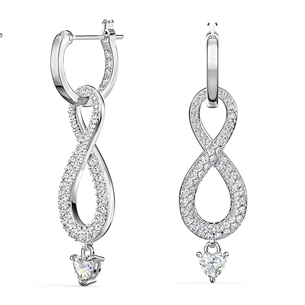 Fashion Bridal Wedding Earrings Dazzling Zirconia Pendant Jewelry for Engagement Ceremony Trendy Modern Style Accessories