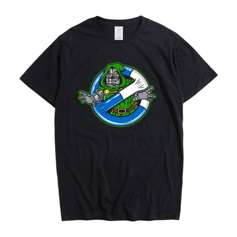

2026 Doctor Doom Marvel TShirt Cartoon Circle Print Premium Oversized Cotton Unisex Casual Crew Neck Short Sleeve Top M