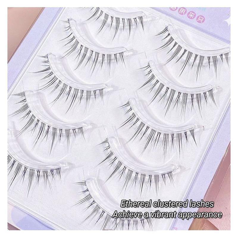 Mogugu - Set mit 5 Paar: Natürliche, zarte künstliche Wimpern