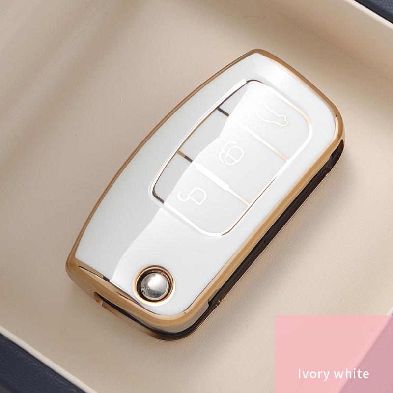 

Новый чехол для автомобильного ключа из ТПУ для Ford Fiesta Focus 2 Ecosport Kuga Escape Falcon B-Max C-Max Eco Sport Galaxy 3 кнопки аксессуары белый