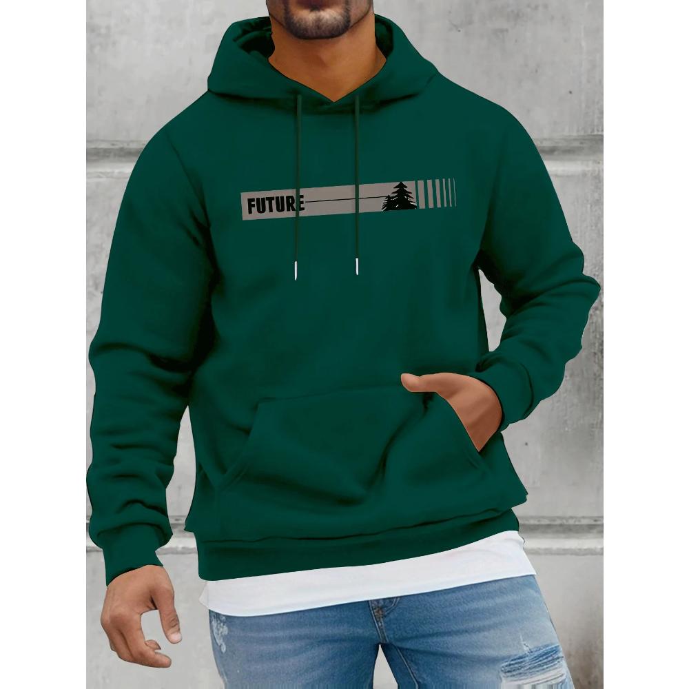 Fashion Versatile Men's Sweatshirt Casual Printing Simple Hoodies Sweatshirts Men’s