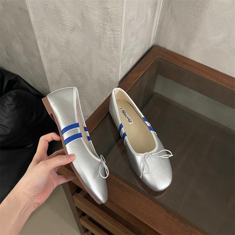 

Fashion IPPEUM Women Ballerina Shoes 2025 Summer New Round Toe Red Ballet Sneakers Flats 225