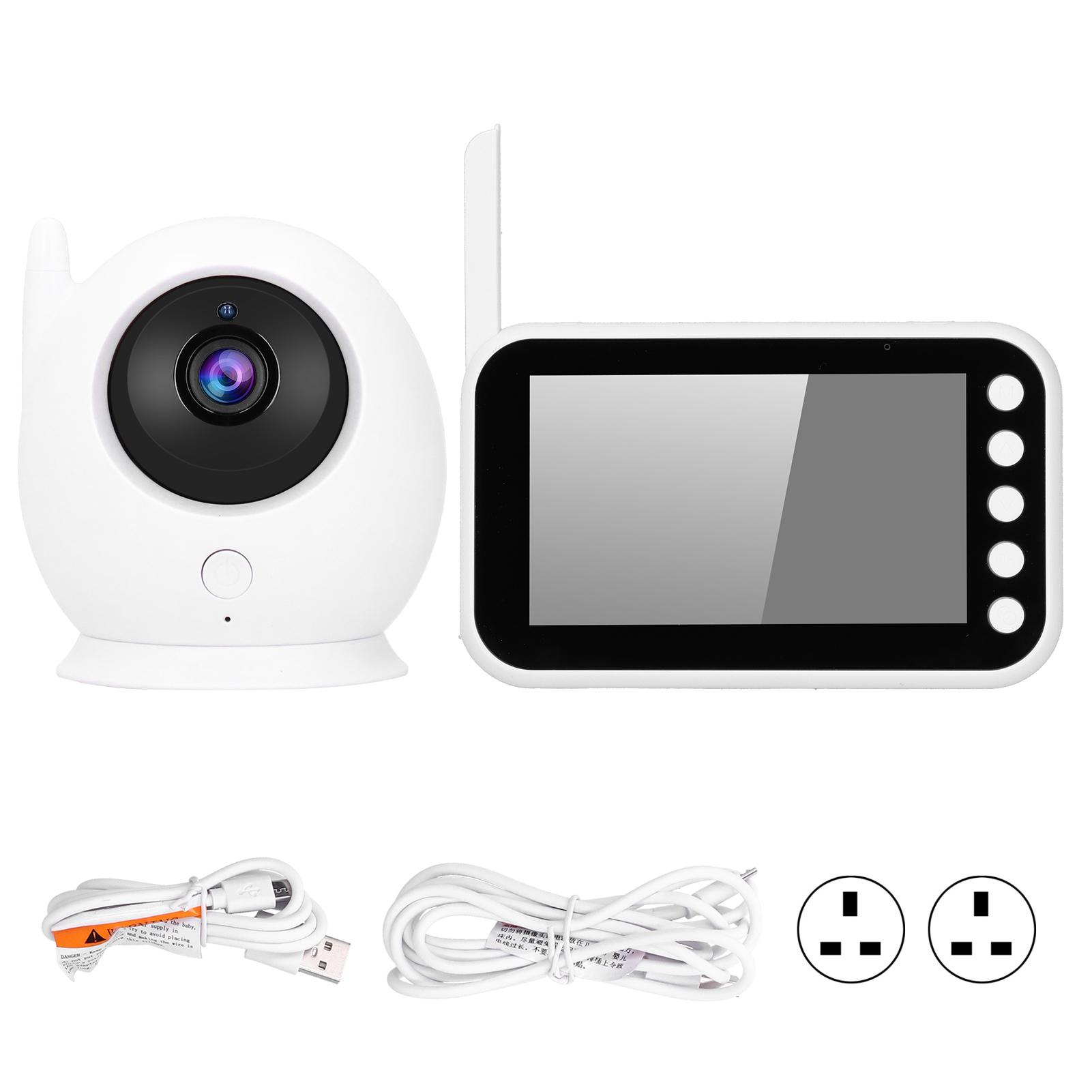 

4.5-дюймовый WiFi-детский монитор с 8 ИК-светодиодами, камера безопасности, 2-сторонняя аудиосвязь, напоминание о времени, температура