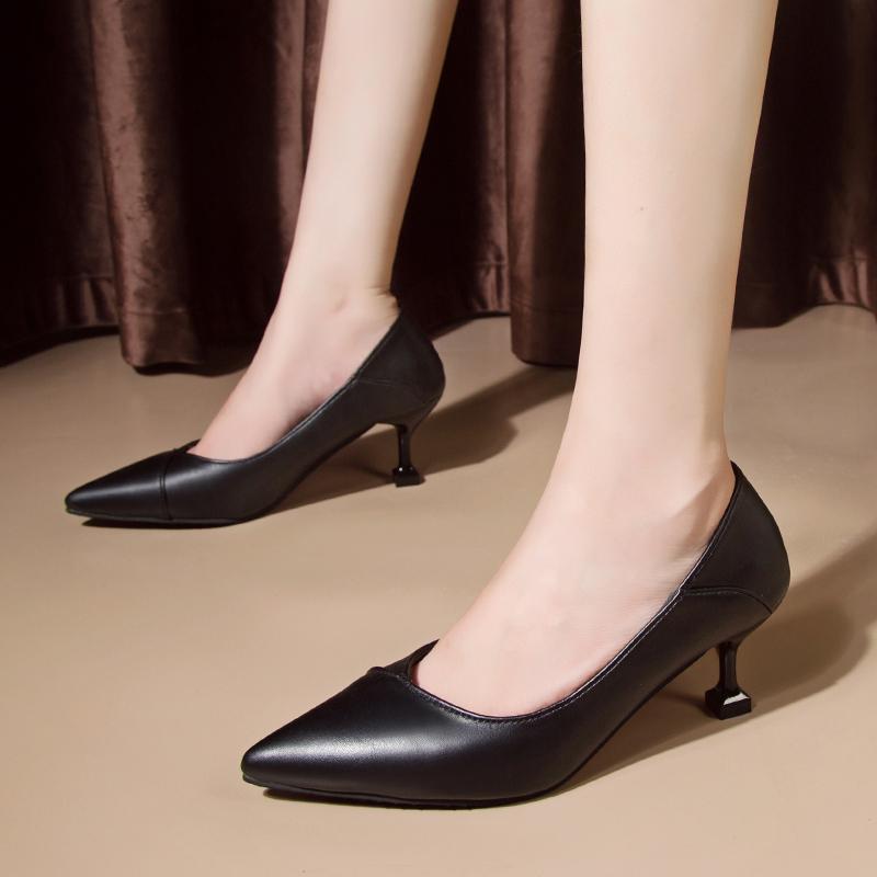 Fashion 2025 Platform Heels Women's High-Heeled Shoes All-Match Pointed Pumps Sexy Sandals Footwear Slip On Latest Lace-Up Beige Casual