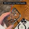 Luxury For Magsafe Magnetic For iPhone 16 15 14 13 12 11 Pro Max Plus Transparent Pink Soft Plating Lens Protection Case Cover