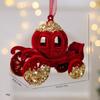 Red Xmas Tree Ornament Flocked Hanging Ornaments New Christmas Tree Pendant  Merry Christmas