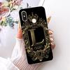 For Xiaomi Mi 8 Case Cover Transparent Luxury Crown A-Z Letters 2D Flat Pattern Soft Phone Casing M1803E1A