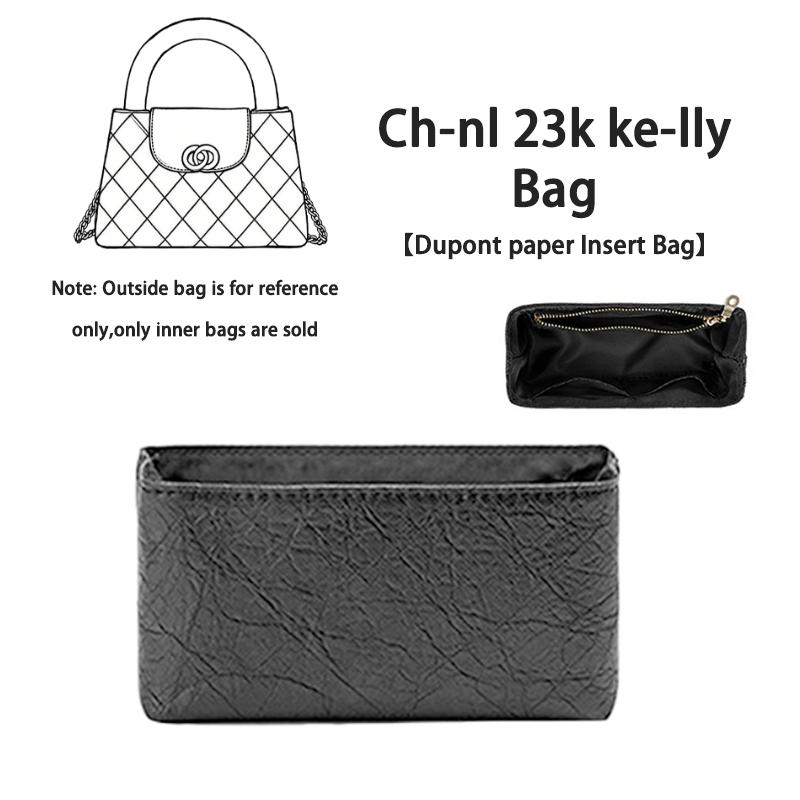 EverToner Insert Bag Organizer Dupont Paper Inner Fits For Ch-nl 23K Kelly Bag Organizer Travel Handbag Storage Bag