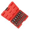 25PCS Screw Extractor Set Efficient Steel Easy Out Multi Spline Bolt Extractor Set for Power and Hand Tools