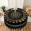VIKAMA Tarot Astrology Tablecloth Black Background Constellation Ring Tarot Waterproof Stain Resistant Occupation Poker
