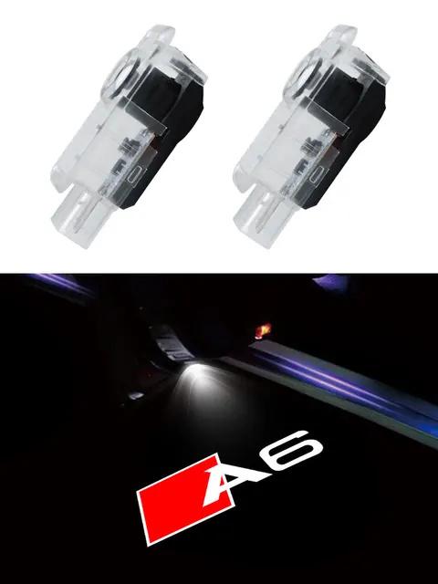 2Pcs Led Car Door Welcome Lights For 4dnvc A1 A3 8P 8V A4 A5 A6 A7 A8 Q3 Q5 Q7 Q8 Sline TT Projector Ghost Shadow Lamp dnvc4