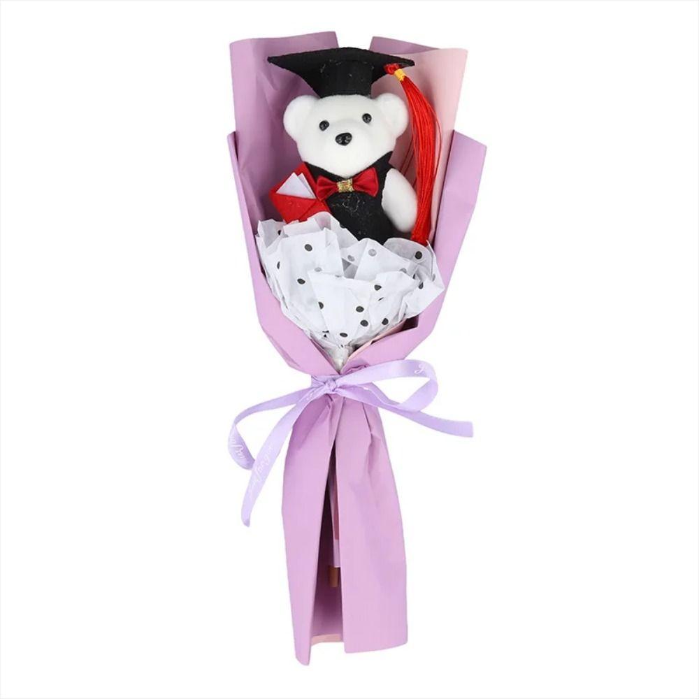 Lovely Bear Bear Plush Bouquet Lovely Doctoral Bear Toy Graduation Bear Bouquet  Birthday Party