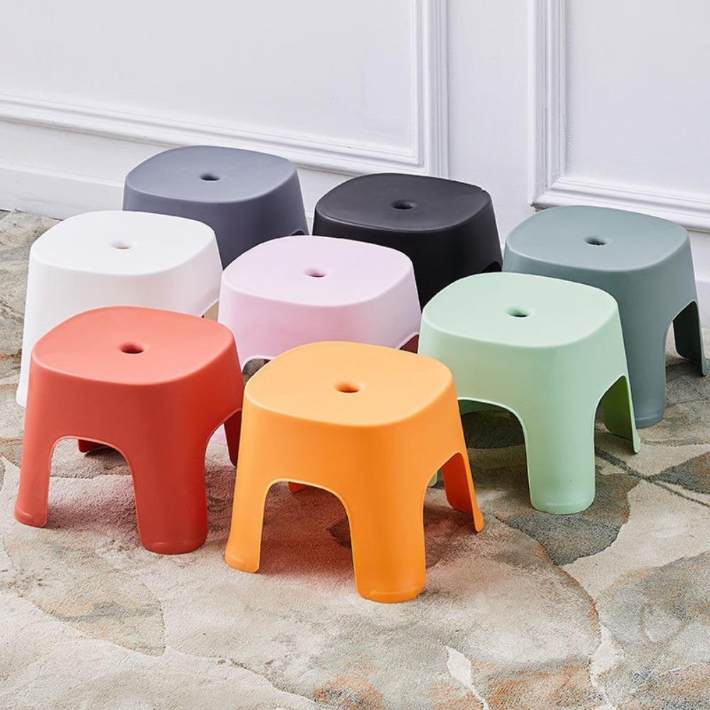 Plastic Bathroom Bath Stool Non-slip Shoe Changing Stool Row Foot Stool  Bathroom/Living Room