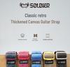 Unisex Soldier Canvas Guitar Strap for Acoustic, Bass, and Electric Guitars