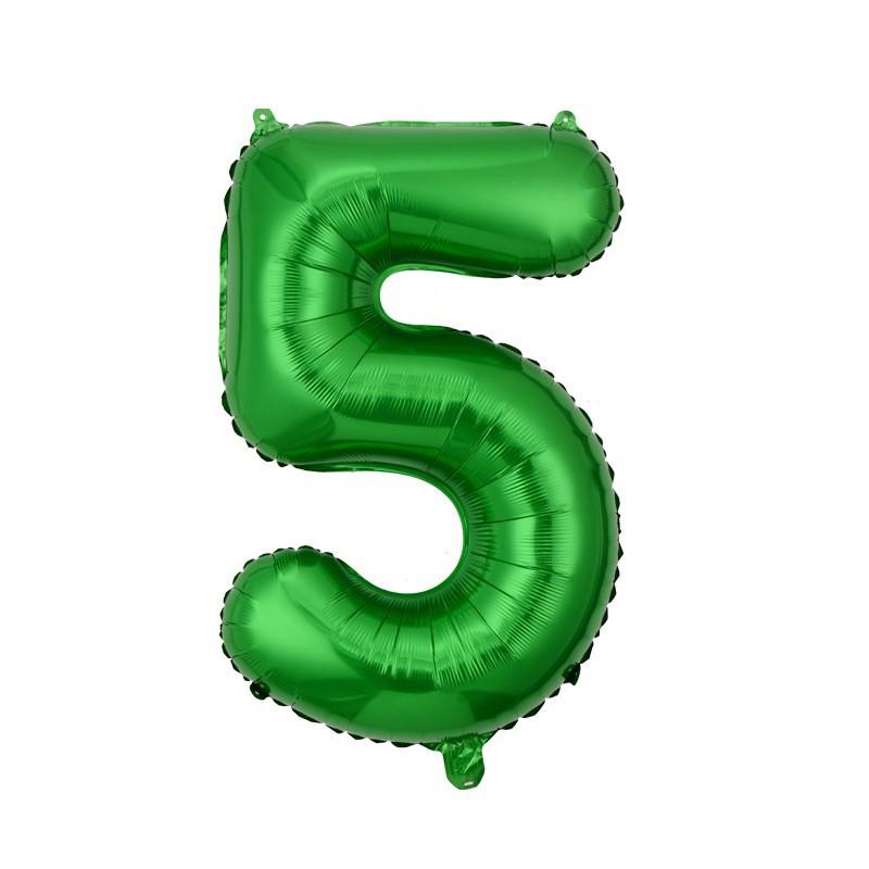 Small Digital Balloon 16-Inch Us Version Of Thin Body Decoration Birthday Party Aluminum Film Balloon Digital Balloon