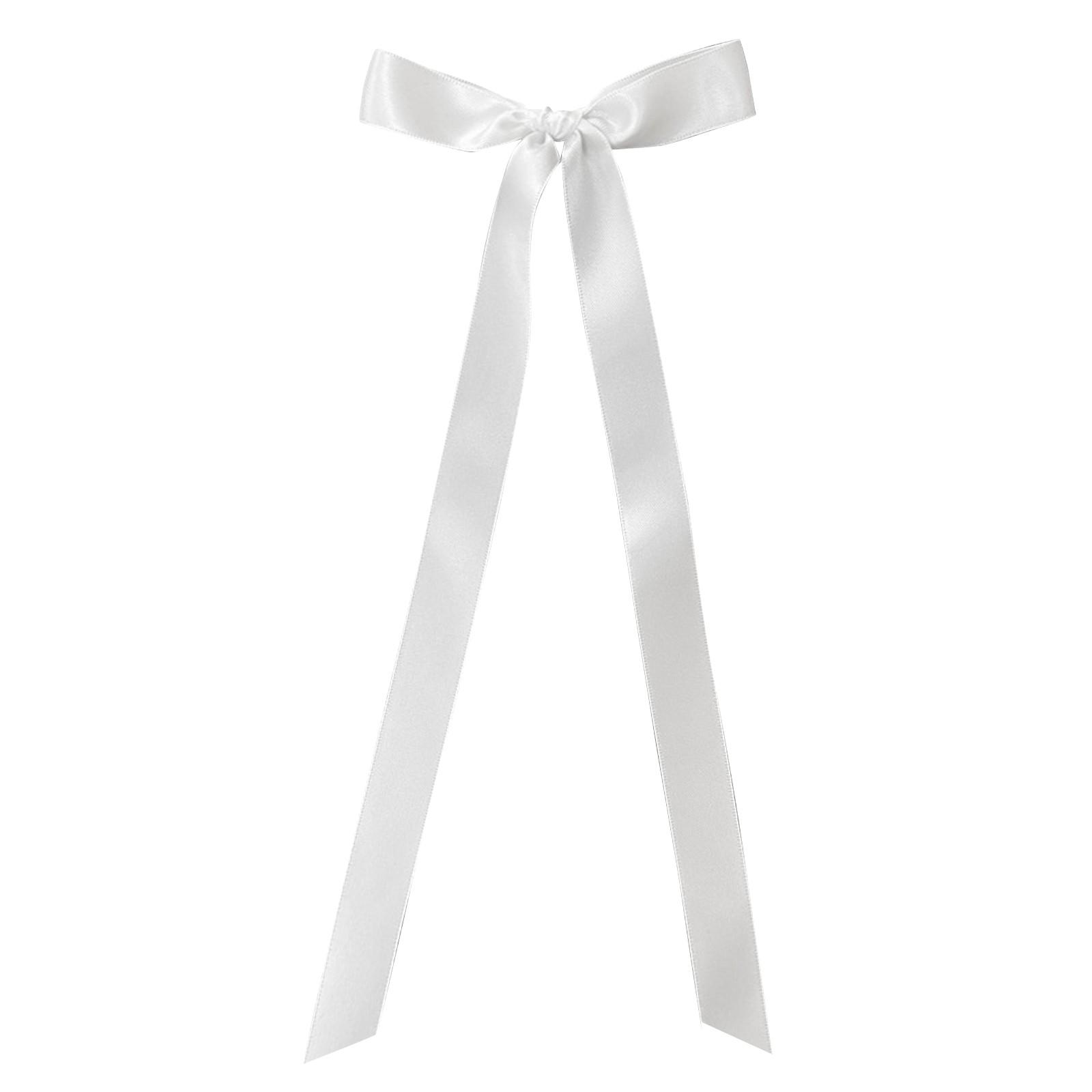 

12 штук украшений в виде бантов цвета слоновой кости, украшения для фона свадебного канала, атласные банты, украшения для стульев, элегантные церемониальные ленты One Size