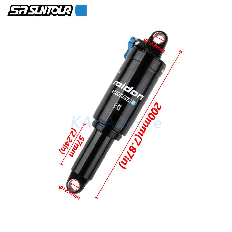 SR SUNTOUR 165mm Shocks baicycle 165/190/200mm Rebound Pressure BMX Mountain Bike XC Air Suspension Absorber Lighter to DNM