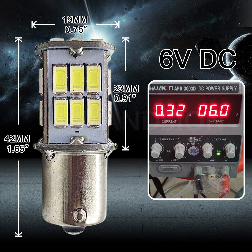 Ruiandsion 2 Pieces S25 Single Bulb BAU15S PY21W LED Bulb