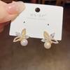2026 Sweet and Fashionable Mapei Pearl Zircon Flower Stud Earrings S925 Silver Needle Temperament Versatile Exquisite Niche Earrings
