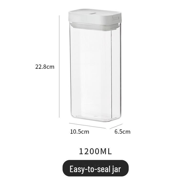 Japanese-Style Moisture-Proof Transparent Storage Jar for Kitchen and Grains