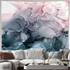 VIKAMA Ink Dyeing Abstract Tapestry Pink Grey Blue Gradient Fluid Modern Light Luxury Art Style Living Room Room Decoration