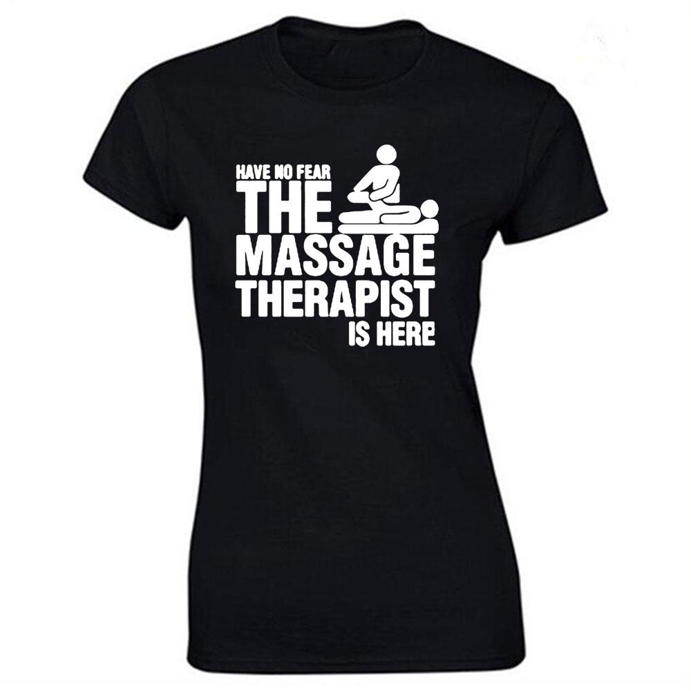 Massage Therapist Print Cotton Casual Tshirt Women Funny T Shirt for Lady Streetwear Regular Top Tee
