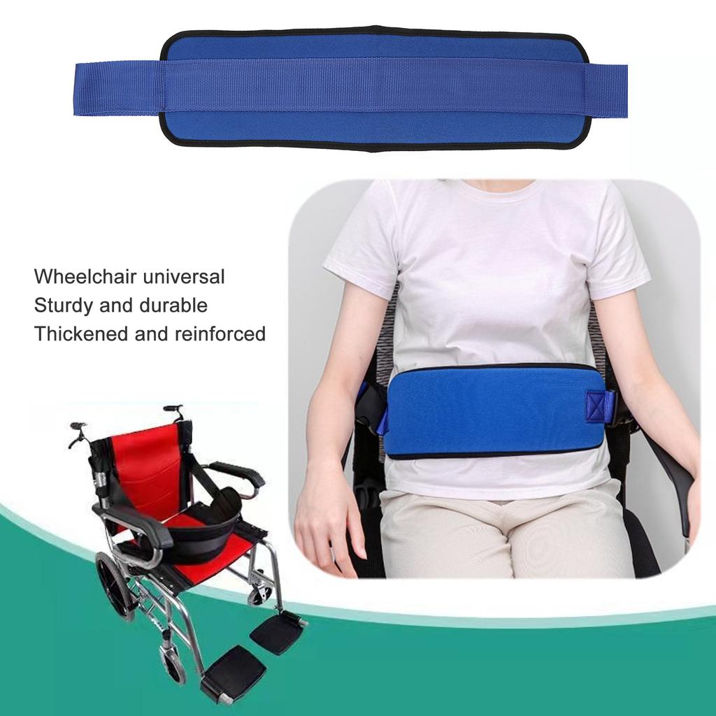 Wheelchair Seatbelt Lightweight Safe Protection Widen Design Blue Chair Restraints Straps for Hospitals Nursing Homes