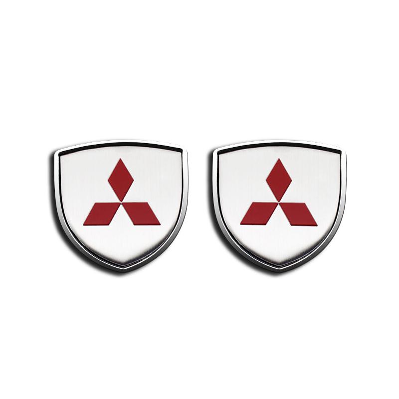 3D Metal Styling Body Fender Decoration Shield Stickers For Mitsubishi Ralliart Asx Lancer 10 Outlander L200 Xpander Pajero V73