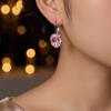 Stylish Ear Accessories for Ladies 1 Pair Cubic Zirconia Drop Dangle Earrings Women, Faux Streamlined Jewelry Commuting Crystal Hoop Levelback