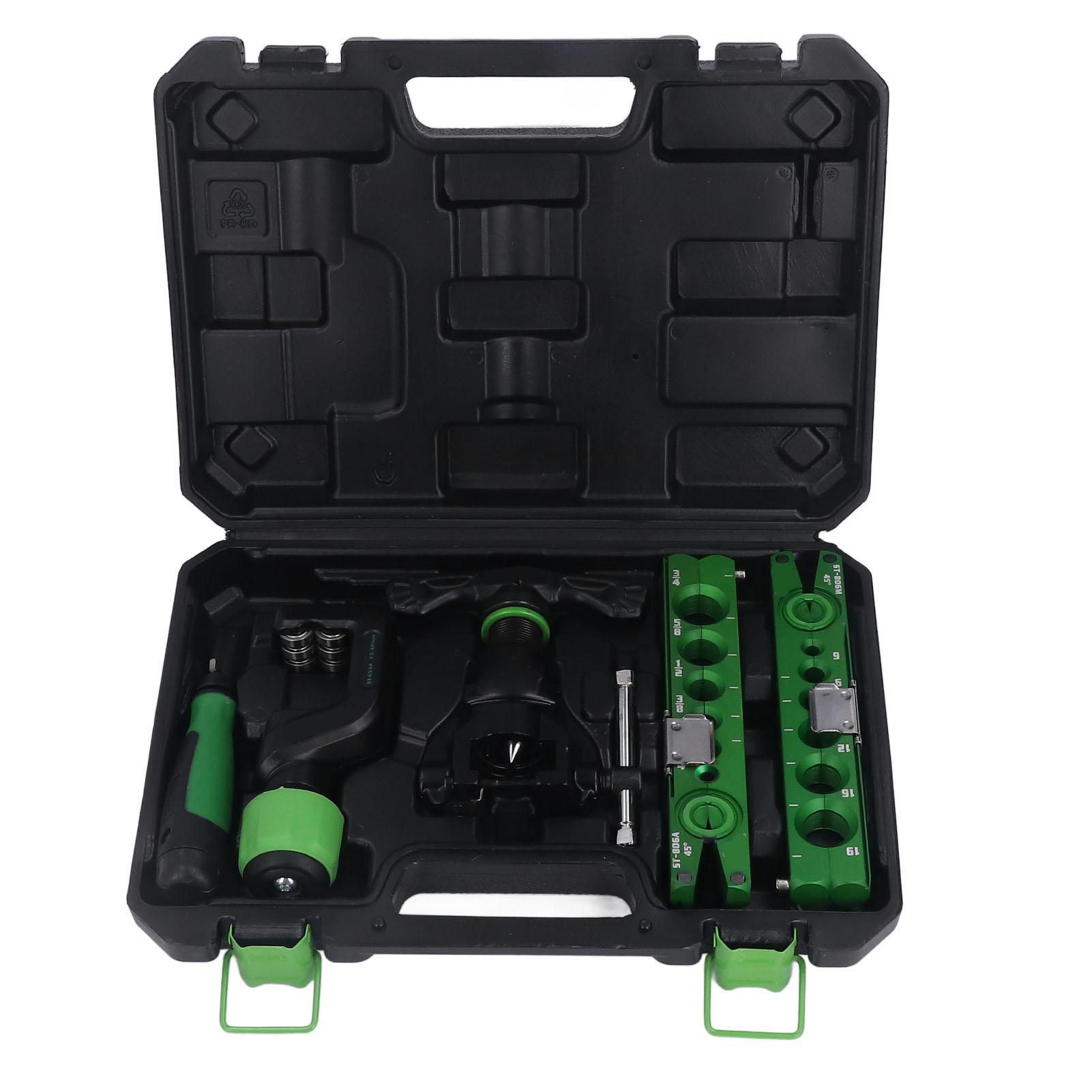 Kit de Herramientas para Expandir 45 Grados Excéntrico Rodamiento de Pórtico Cortador Placa de Posicionamiento Cuchillo Rotatorio para Rebabas Juego de Herramientas para Expandir Tubos