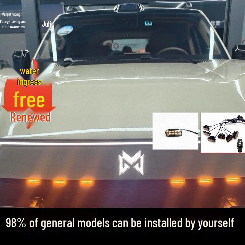 Universal LED Daytime Running Lights for Off-road Vehicles, Pickup Trucks, and SUVs - High Brightness, Small Yellow Grille Lights
