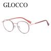 New Metal Frame Small Oval Myopia Glasses Luxury Designer Clear Anti Radiation Filter Medical Prescription Glasses Diopter 0