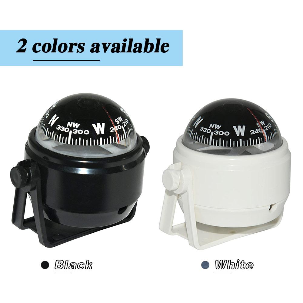 LED Marine Compass for Car Navigation Nautical Magnetic Compas Electronic ABS Portable Ball Compass Vehicle Interior Accessories