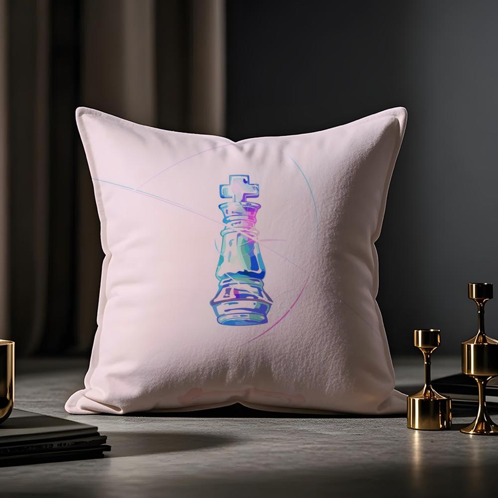 NoGameNoLife Anime Cushion Cover Anti-dustmite Pillowcase Invisible Zipper Silky Short Plush Sofa Cushion Cover