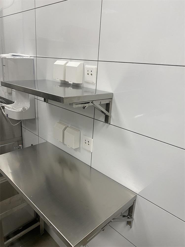 Wall-Mounted Foldable Stainless Steel Kitchen Shelf