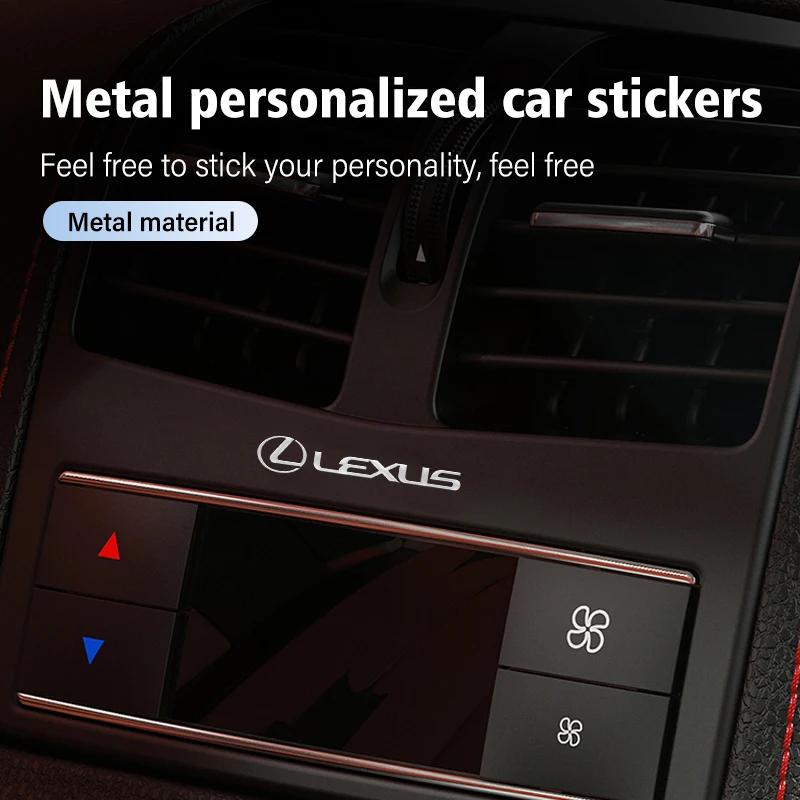Pre Lexus Auto Kovové Logo Nálepka Dekor Auto Znak Odznaky Nálepky GX470 LS400 LX470 LX570 RC350 UX250h ES350 RX450h