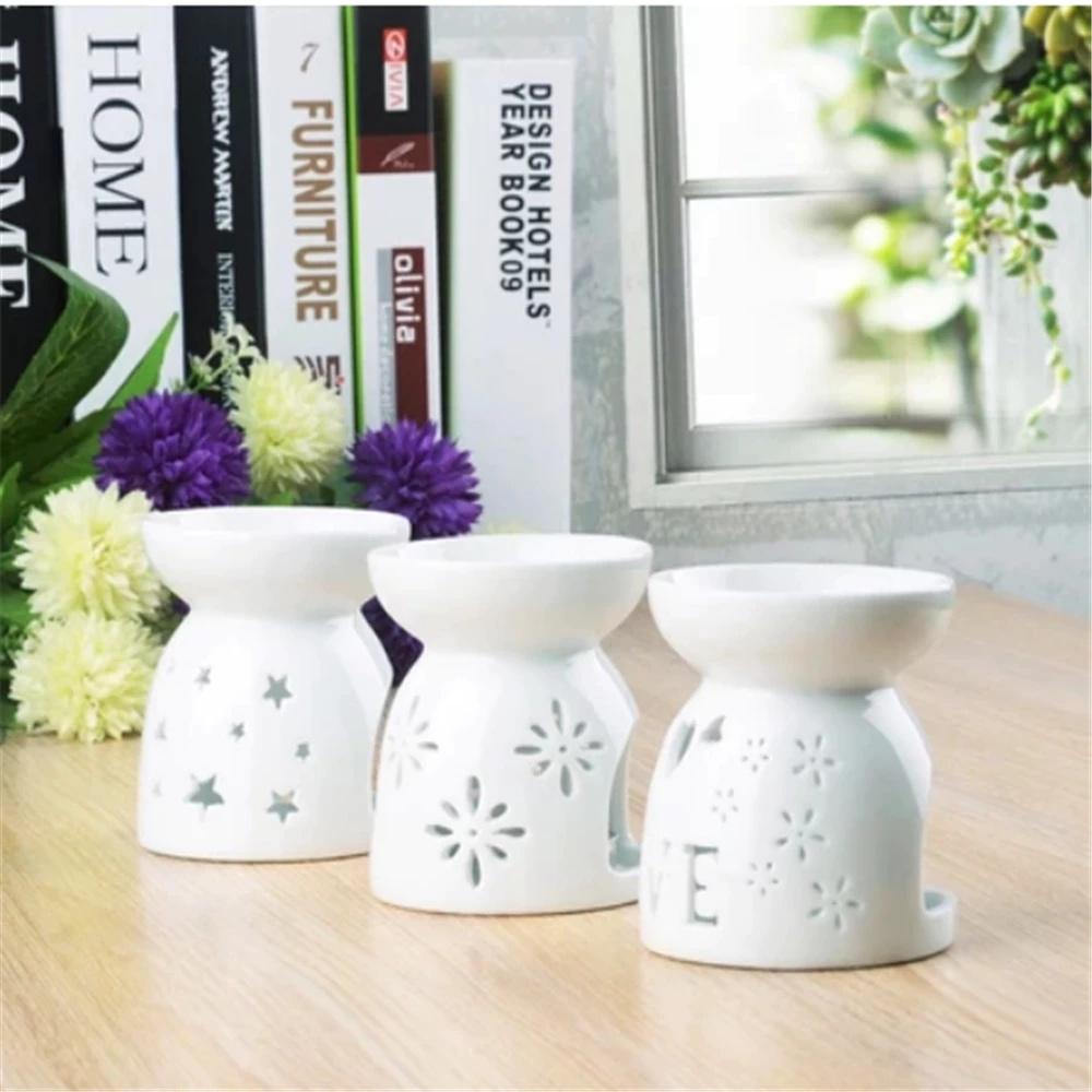 Tealight Candle Holder Essential Oil Burner Diffuser Incense Oil Burner Fragrance Night Lamp Ceramic Incense Burners