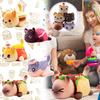 26cm Aphmau Meows Cat Plush Toy Soft Meemeow Stuffed Donut Cat Plushie Dolls French Fry Cheeseburger Food Stuffed Pillow Gifts