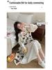 2025 Trendy French Printed Vest & Hollow Long Skirt Set: Sweet, Gentle Two-Piece Dress Suit