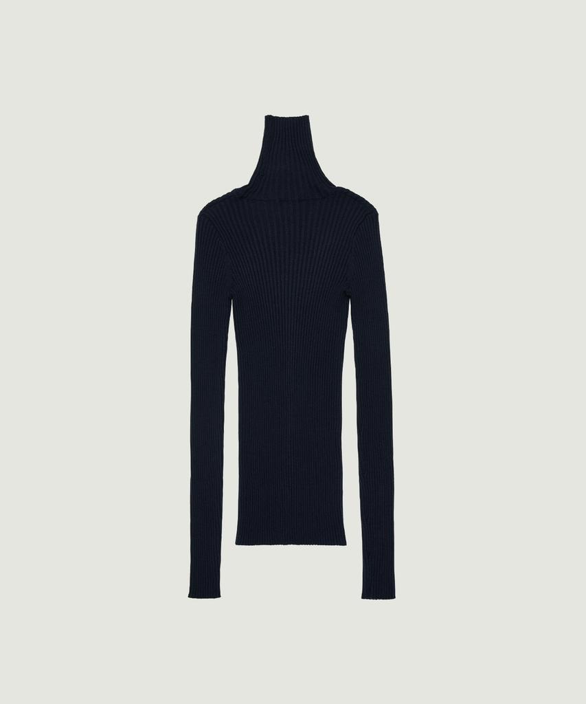 GROVE Aya High Neck Knit (Navy)