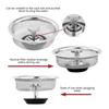 3Pcs Kitchen Water Sink Filter Sink Mesh Strainer Kitchen Stainless Steel Sink Strainer Bathroom Floor Drain Cover Cleaning Tools