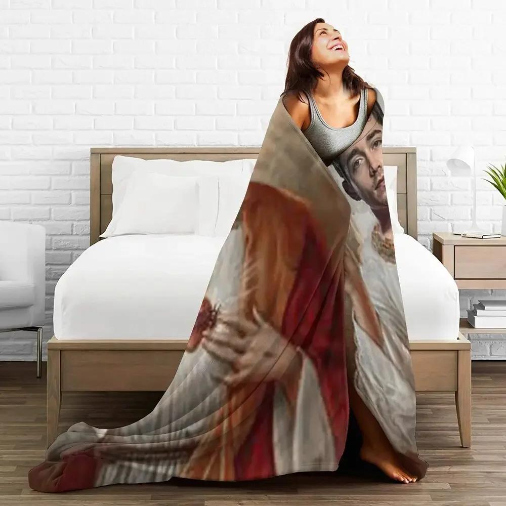 San Charles Leclerc Blanket Soft Warm Flannel Throw Blanket Plush for Bed Living Room Picnic Travel Home Couch
