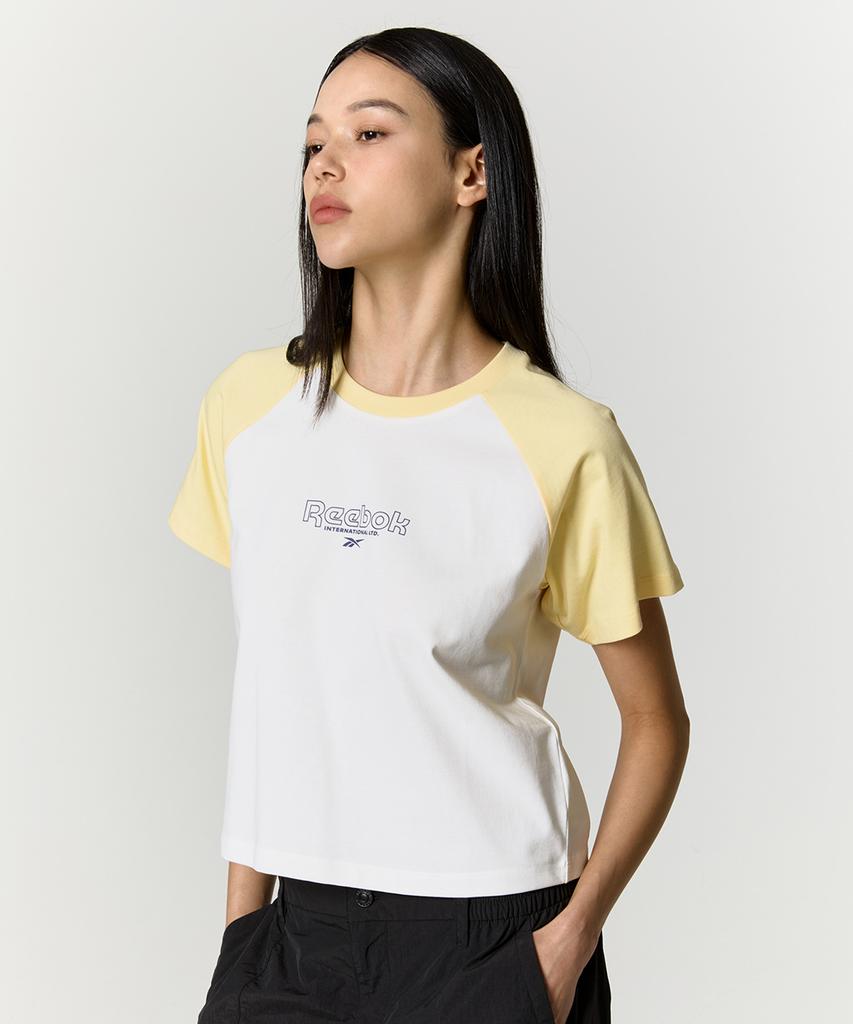 REEBOK Printed Raglan T-Shirt (W) - Butter