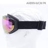 AXE Snow Compatible with for Skiing and Snowboarding Catalog Double AX899-WCM Goggles, Glasses, Mirrored, [2022-2023 Model], Lens, Anti-Fog