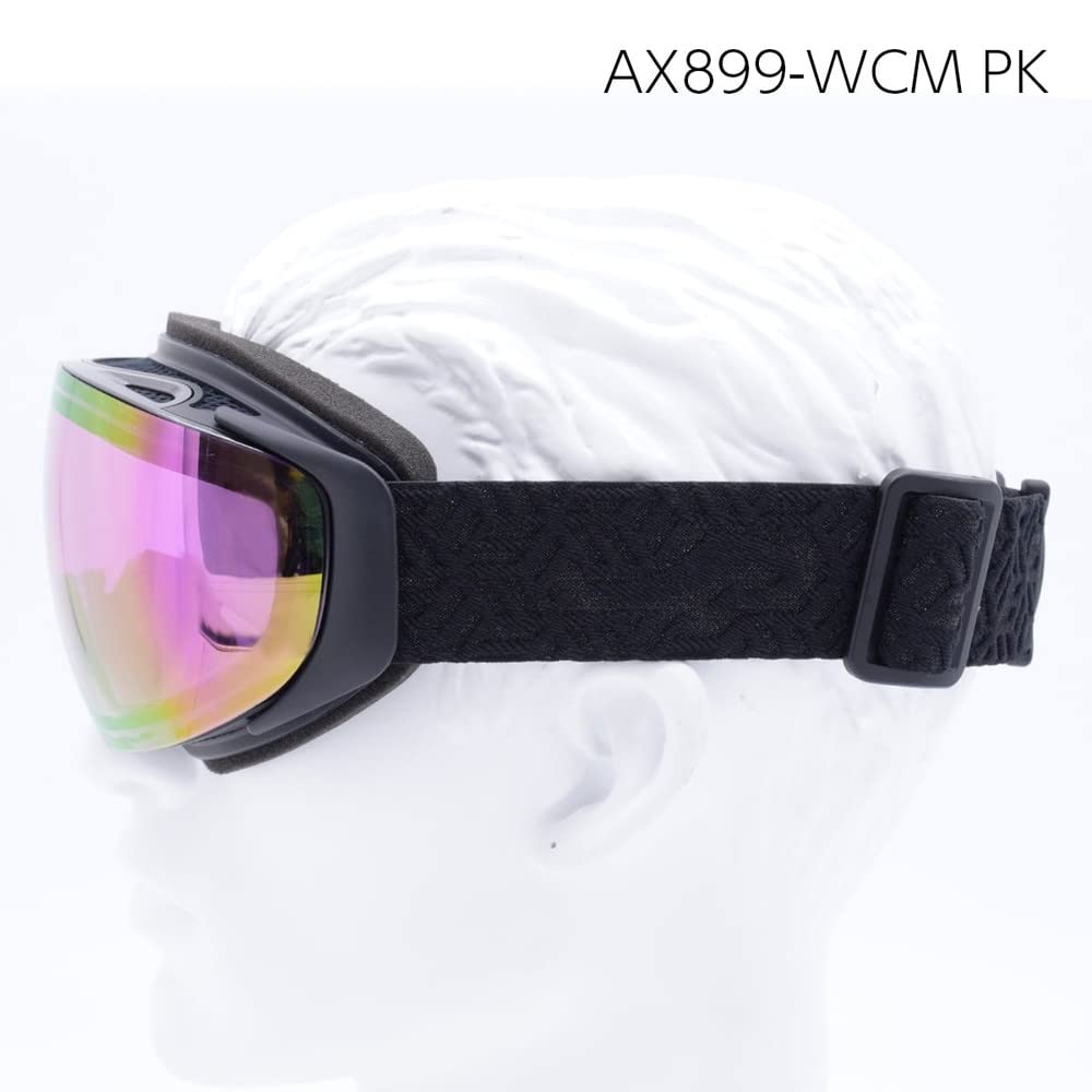 AXE Snow Compatible with for Skiing and Snowboarding Catalog Double AX899-WCM Goggles, Glasses, Mirrored, [2022-2023 Model], Lens, Anti-Fog