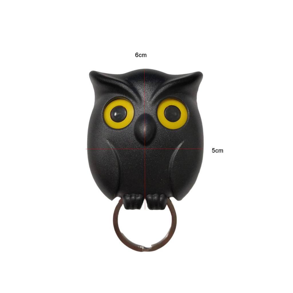 Magnetic Blinking Owl Keychain & Wall Hook