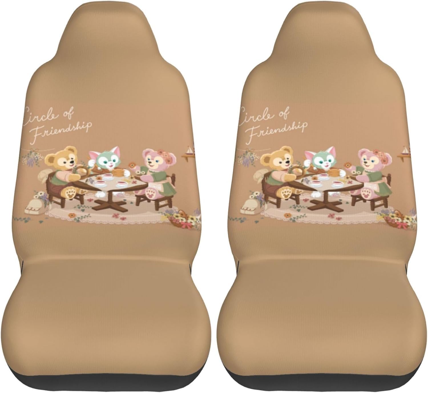 

Чехлы на сиденья Asamike для двух передних сидений и стильные дизайны с защитой, предотвращающие легкое растяжение. Один размер подходит для большинства кей-каров/стандартных автомобилей., (Водитель