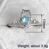 Huitan 2Pcs/Set Women Rings Simple Elegant Design Accessories Inlaid Bright CZ  Chic Jewelry for Wedding Engagement Party