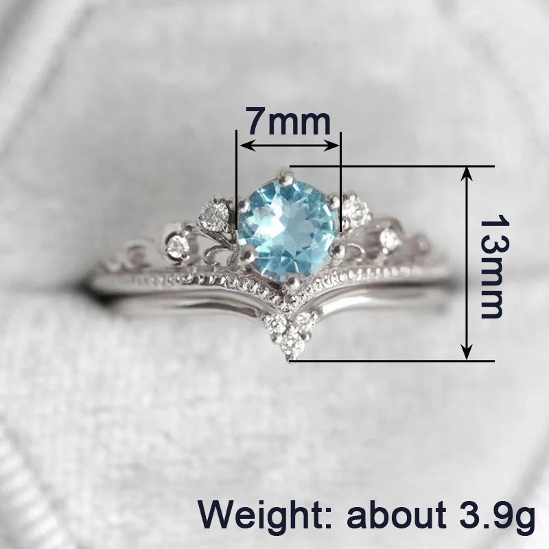 Huitan 2Pcs/Set Women Rings Simple Elegant Design Accessories Inlaid Bright CZ  Chic Jewelry for Wedding Engagement Party